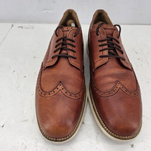Cole Haan OriginalGrand Mens Brown Wingtip Oxford Dress Shoes C26471 Sz 12 main image 9